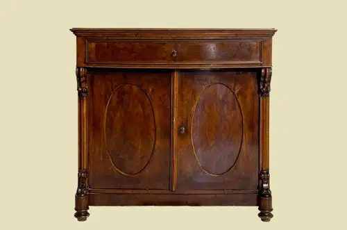Große 90cm Kommode ANTIK Biedermeier VINTAGE Mahagoni Halbschrank von 1820