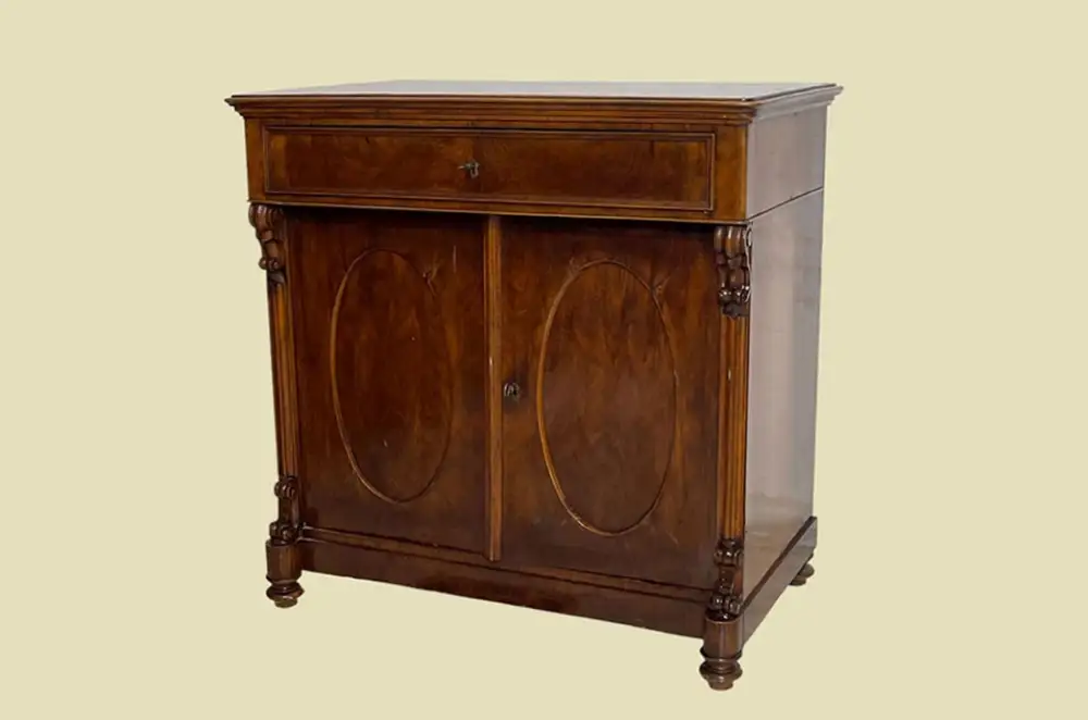 Große 90cm Kommode ANTIK Biedermeier VINTAGE Mahagoni Halbschrank von 1820 1