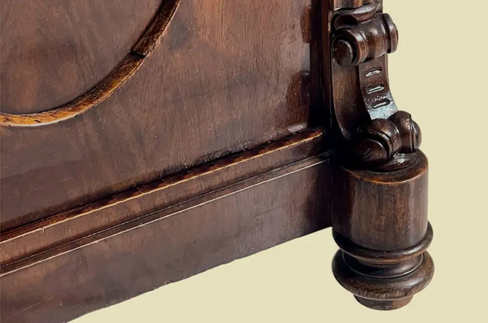 Große 90cm Kommode ANTIK Biedermeier VINTAGE Mahagoni Halbschrank von 1820 12