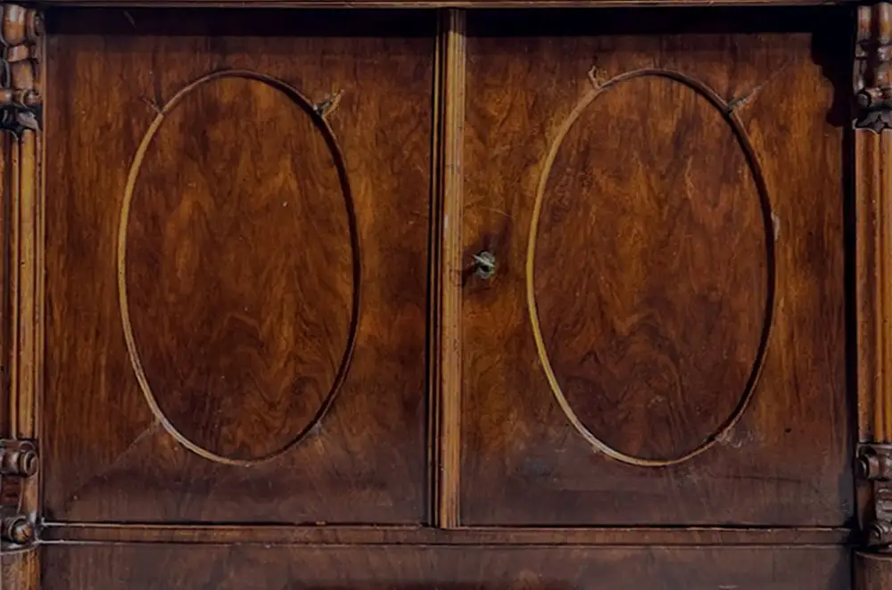 Große 90cm Kommode ANTIK Biedermeier VINTAGE Mahagoni Halbschrank von 1820 13