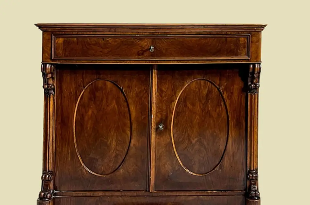 Große 90cm Kommode ANTIK Biedermeier VINTAGE Mahagoni Halbschrank von 1820 15