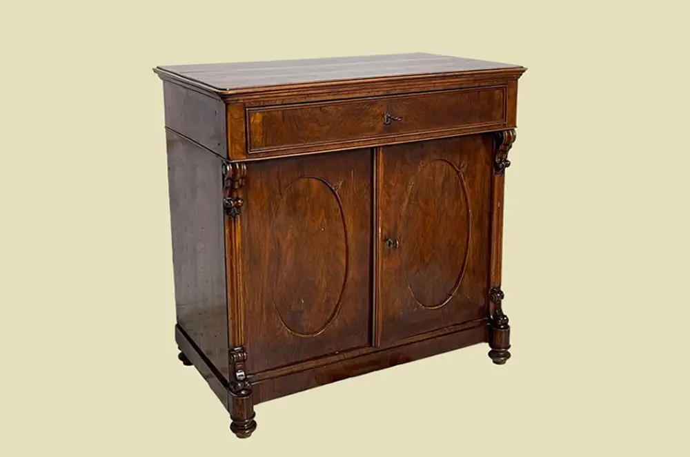 Große 90cm Kommode ANTIK Biedermeier VINTAGE Mahagoni Halbschrank von 1820 2