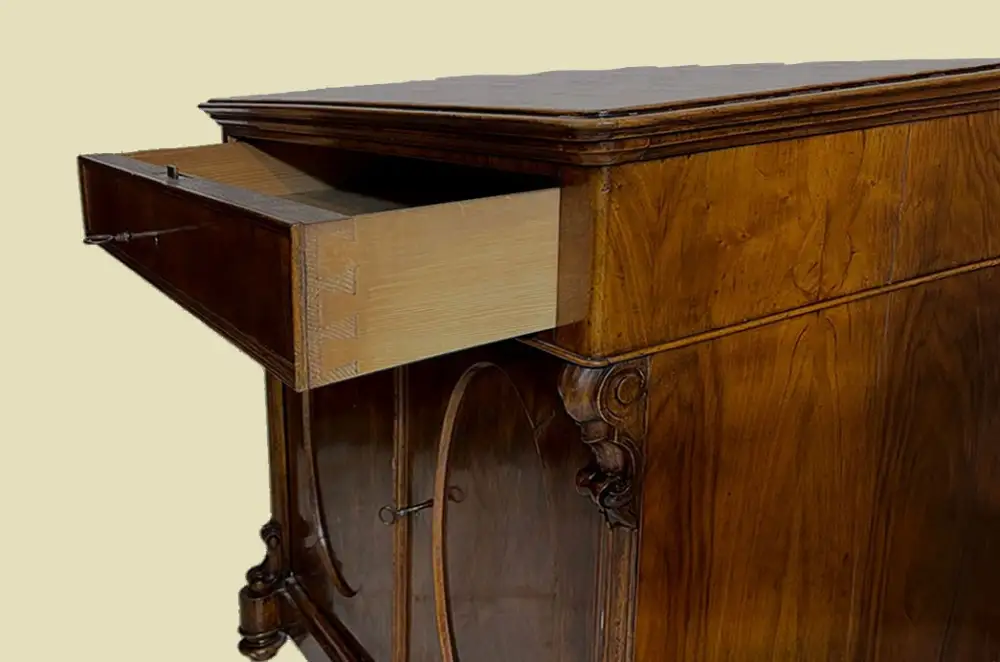 Große 90cm Kommode ANTIK Biedermeier VINTAGE Mahagoni Halbschrank von 1820 7
