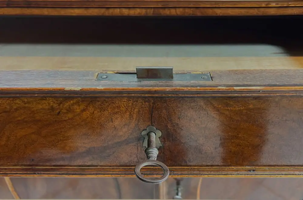 Große 90cm Kommode ANTIK Biedermeier VINTAGE Mahagoni Halbschrank von 1820 8