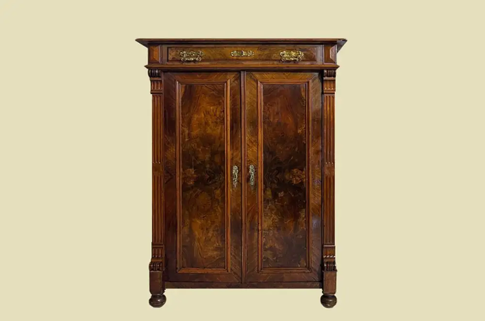 Vertiko ANTIK Gründerzeit VINTAGE Nußbaum Kommode Schrank von 1880 0