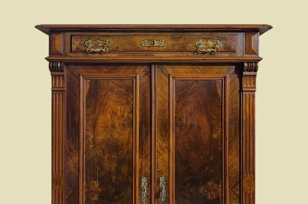 Vertiko ANTIK Gründerzeit VINTAGE Nußbaum Kommode Schrank von 1880 14