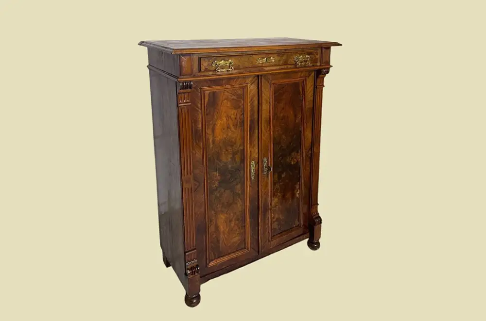 Vertiko ANTIK Gründerzeit VINTAGE Nußbaum Kommode Schrank von 1880 2
