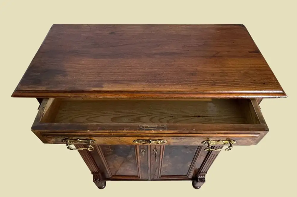 Vertiko ANTIK Gründerzeit VINTAGE Nußbaum Kommode Schrank von 1880 5