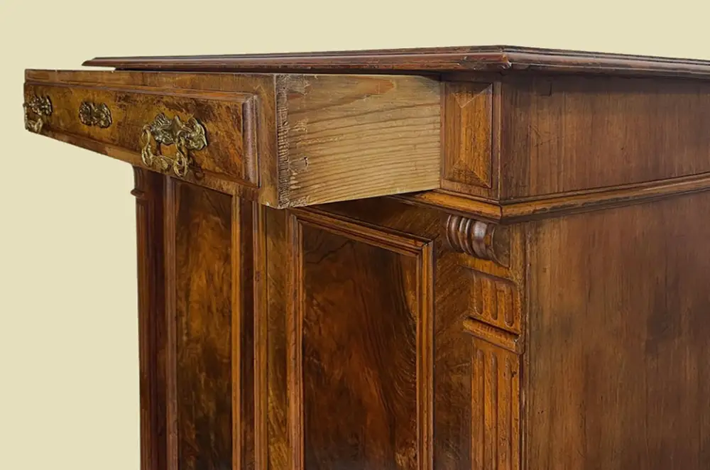 Vertiko ANTIK Gründerzeit VINTAGE Nußbaum Kommode Schrank von 1880 6