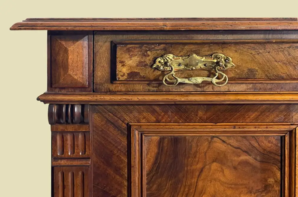 Vertiko ANTIK Gründerzeit VINTAGE Nußbaum Kommode Schrank von 1880 9