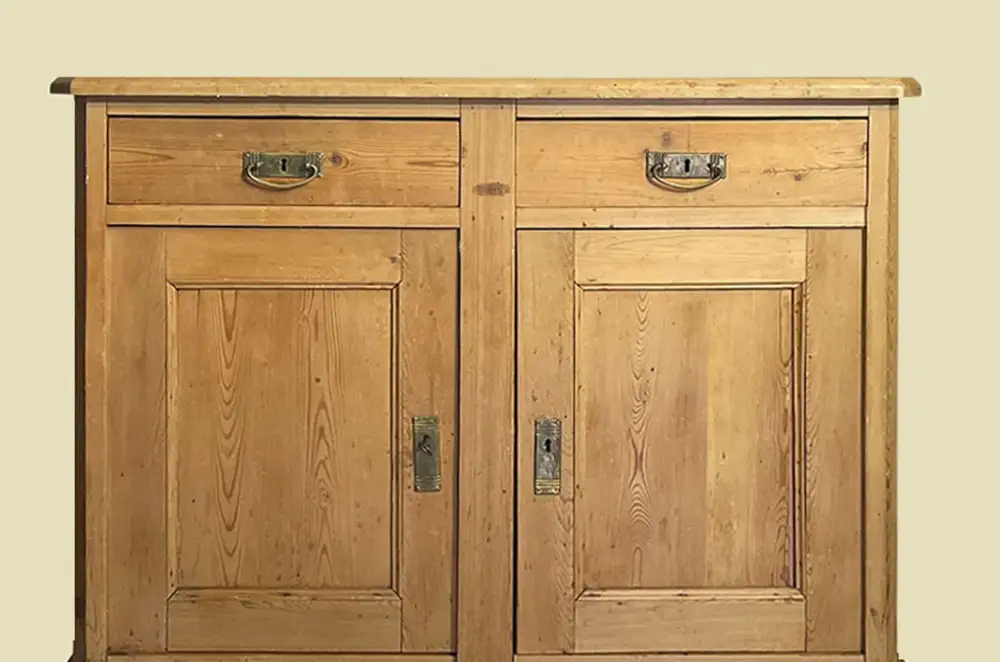 Große Kommode ANTIK Jugendstil VINTAGE Weichholz Anrichte Buffet Sidebord v 1920 12