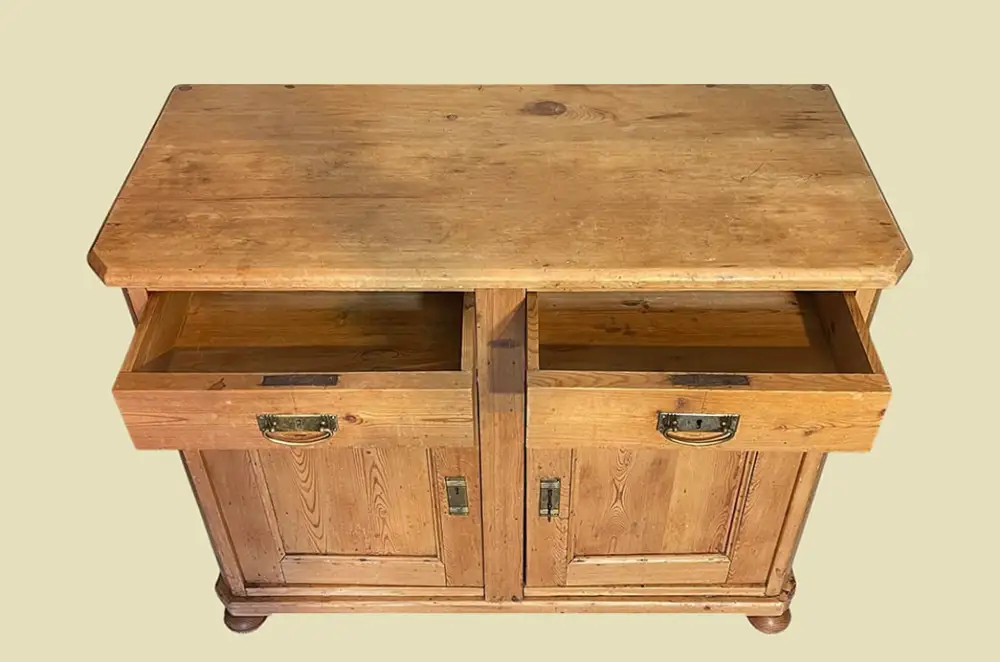 Große Kommode ANTIK Jugendstil VINTAGE Weichholz Anrichte Buffet Sidebord v 1920 6
