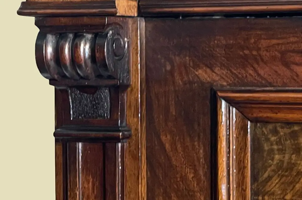 Kleiderschrank ANTIK Gründerzeit VINTAGE Nußbaum Schrank von 1880 11