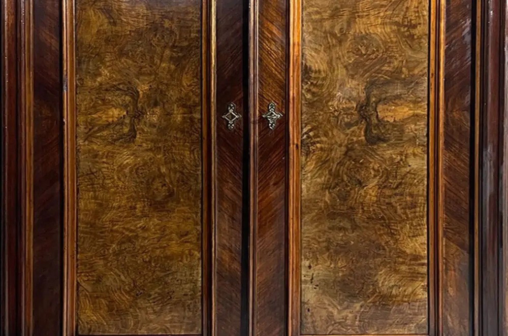 Kleiderschrank ANTIK Gründerzeit VINTAGE Nußbaum Schrank von 1880 13
