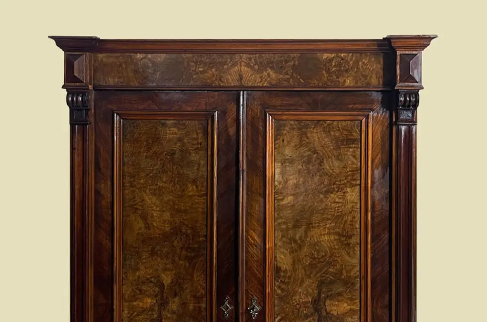 Kleiderschrank ANTIK Gründerzeit VINTAGE Nußbaum Schrank von 1880 15