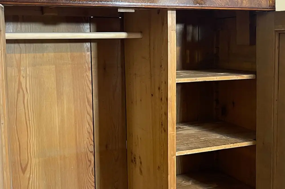 Kleiderschrank ANTIK Gründerzeit VINTAGE Nußbaum Schrank von 1880 8