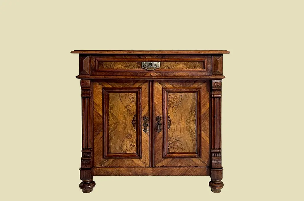 Kommode ANTIK Gründerzeit VINTAGE Nußbaum Halbschrank Schrank von 1880