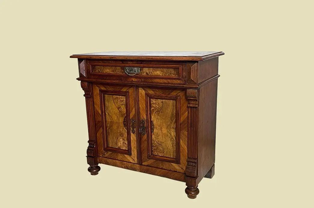 Kommode ANTIK Gründerzeit VINTAGE Nußbaum Halbschrank Schrank von 1880 1