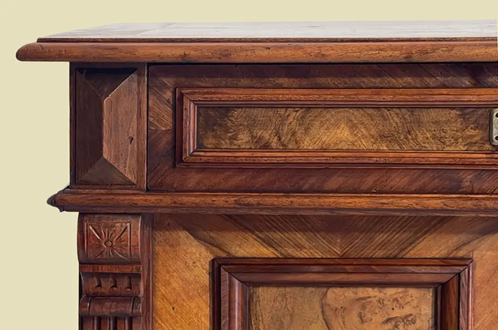 Kommode ANTIK Gründerzeit VINTAGE Nußbaum Halbschrank Schrank von 1880 10