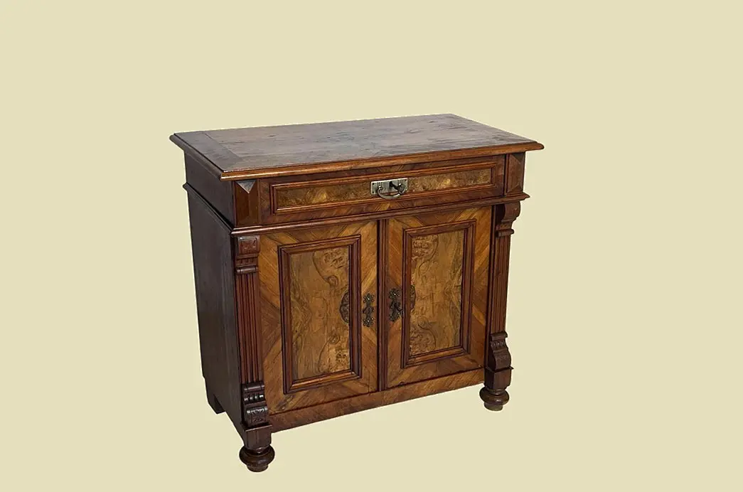 Kommode ANTIK Gründerzeit VINTAGE Nußbaum Halbschrank Schrank von 1880 2