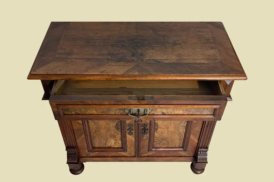 Kommode ANTIK Gründerzeit VINTAGE Nußbaum Halbschrank Schrank von 1880 5