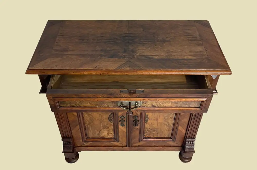 Kommode ANTIK Gründerzeit VINTAGE Nußbaum Halbschrank Schrank von 1880 5