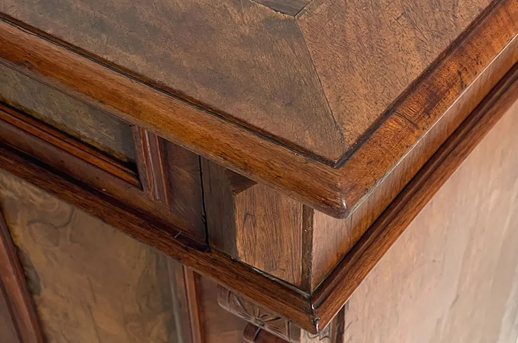 Kommode ANTIK Gründerzeit VINTAGE Nußbaum Halbschrank Schrank von 1880 9
