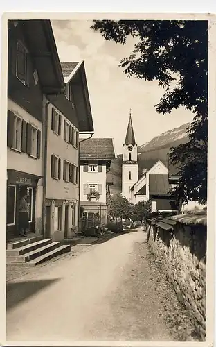 alte orig. AK Hindelang b Bad Oberdorf Allgäu Kirchstrasse 1940
