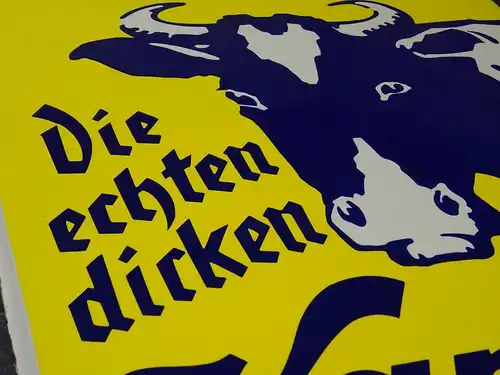 altes orig. Emailleschild Kanold Sahne - Bonbons Berlin Emailschild Milchkuh Reklameschild Tante Emma Laden Vorkrieg