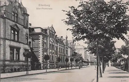 alte orig. AK Eilenburg b Leipzig Süd- Promenade 1907