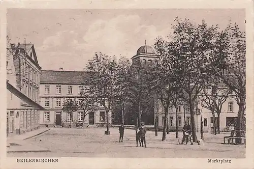 alte orig. AK Geilenkirchen Heinsberg Marktplatz Vorkrieg