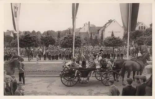 alte orig. AK Bad Lippspringe Schützenfest Umzug Kutsche Schützenverein 1962