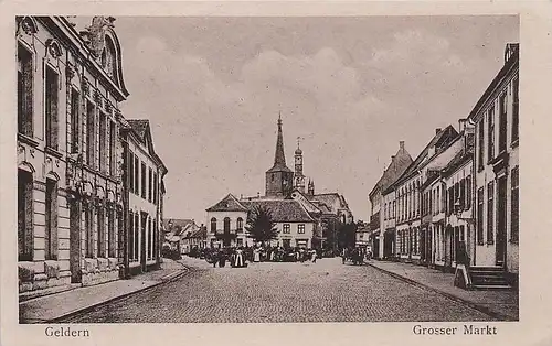 alte orig. AK Geldern Grosser Markt Vorkrieg