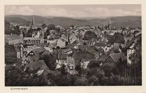 alte orig. AK Gummersbach Blick auf Häuser Dachpanorama Verlag Cramers Kunstanstalt