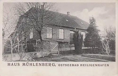 alte orig. AK Ostseebad Heiligenhafen Haus Mühlenberg Vorkrieg