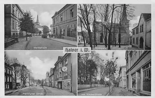 alte orig. AK Halver i. Westfalen b Kierspe Marktstrasse Vincke- Strasse Frankfurter Strasse 