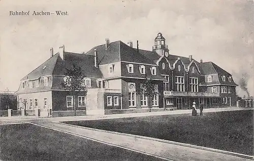 alte orig. AK Aachen Bahnhof Aachen- West 1912 Vorkrieg