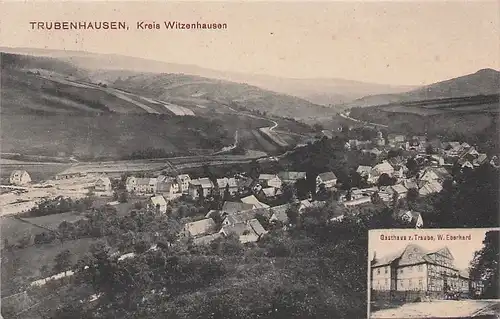 alte orig. AK Trubenhausen b Großalmerode Witzenhausen Gasthaus zur Traube 1916 Vorkrieg