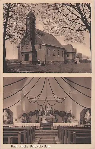 alte orig. AK Bergisch Born Katholische Kirche 1911 Vorkrieg
