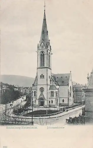 alte orig. AK Heidelberg Neuenheim Johanneskirche 1904 Vorkrieg