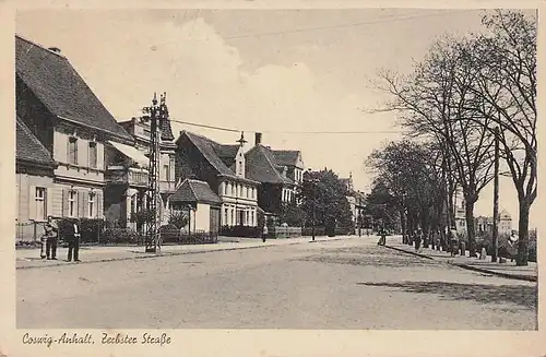 alte orig. AK Coswig Anhalt Zerbster Strasse Vorkrieg