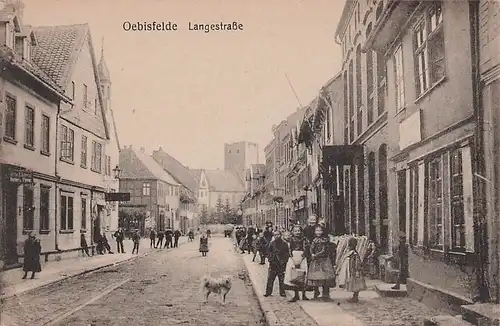 alte orig. AK Oebisfelde Weferlingen b Klötze Gardelegen Langestrasse Vorkrieg