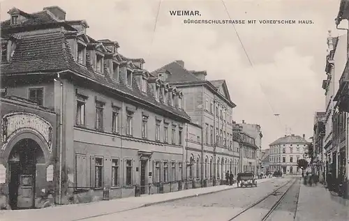 alte orig. AK Weimar Bürgerschulstrasse Vorkrieg