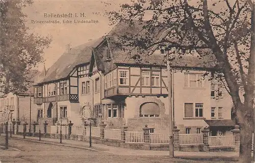 alte orig. AK Ballenstedt i. Harz b Quedlinburg Prinzenstrasse 1916 Vorkrieg