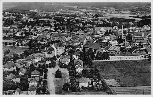 alte orig. AK Bernsdorf Oberlausitz b Kamenz Luftbild Fliegeraufnahme 1934 Vorkrieg