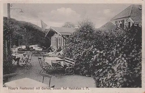 alte orig. AK Salem b Neukalen Malchin Dargun Hopps Restaurant Gasthaus 1928 Vorkrieg