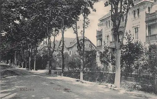 alte orig. AK Kudowa Cudowa Glatz Schlesien Villenstrasse 1906 Vorkrieg