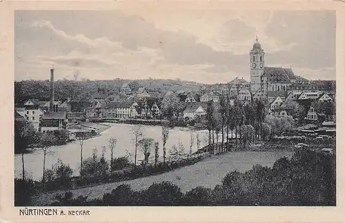 alte orig. AK Nürtingen a. Neckar b Stuttgart Kirchheim Stadtrand Vorkrieg