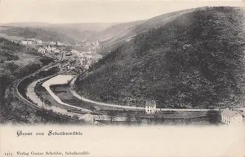 alte orig. AK Schalksmühle Schalksmuehle b Arnsberg Panorama Verlag Schröder Nr. 1474 ca. 1905 Vorkrieg