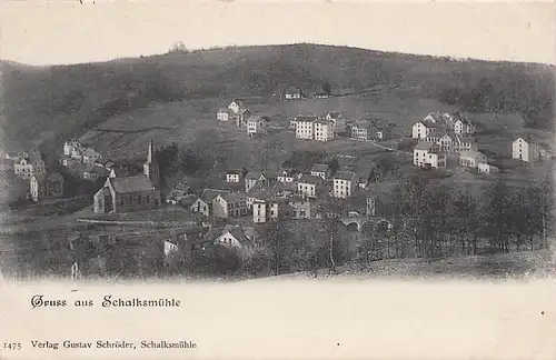 alte orig. AK Schalksmühle Schalksmuehle b Arnsberg Panorama Häuser Verlag Schröder Nr. 1475 ca. 1905 Vorkrieg